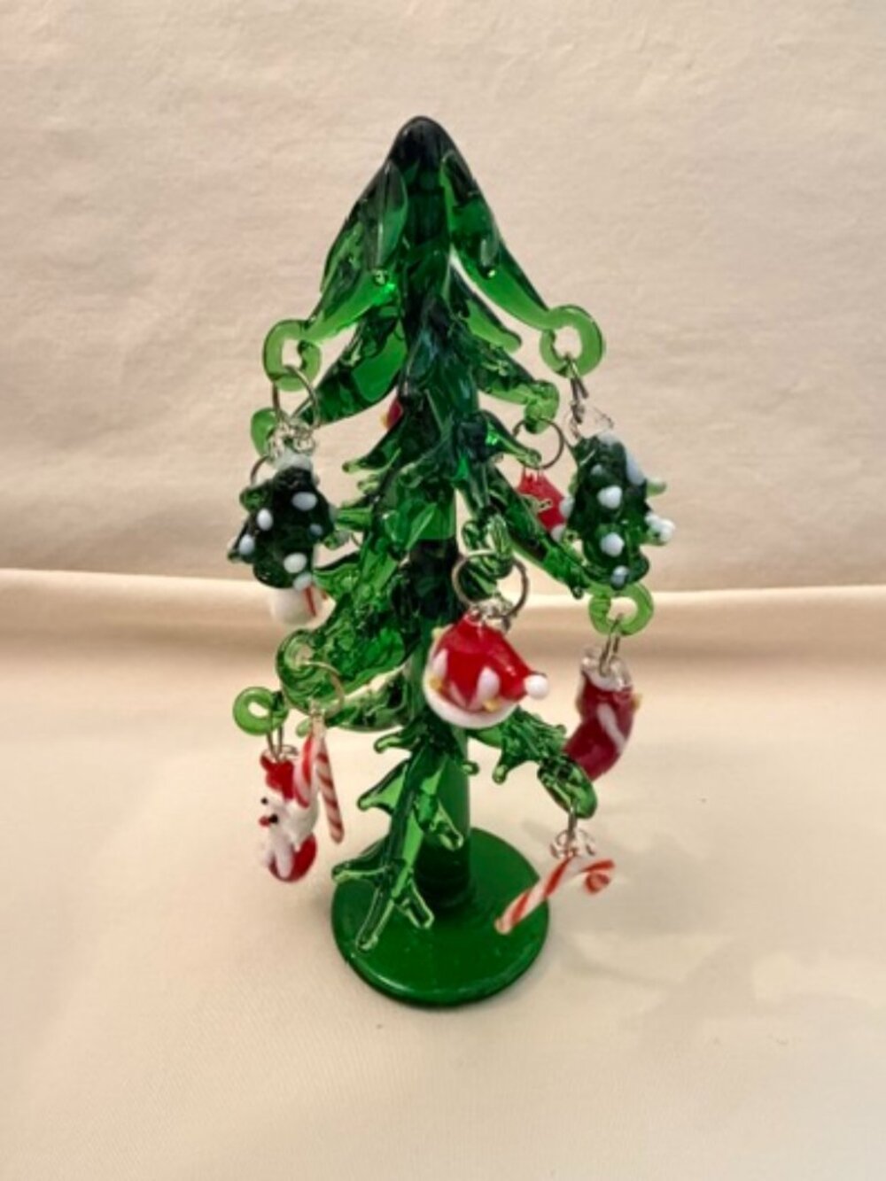 Miniature Venetian Glass Christmas Tree